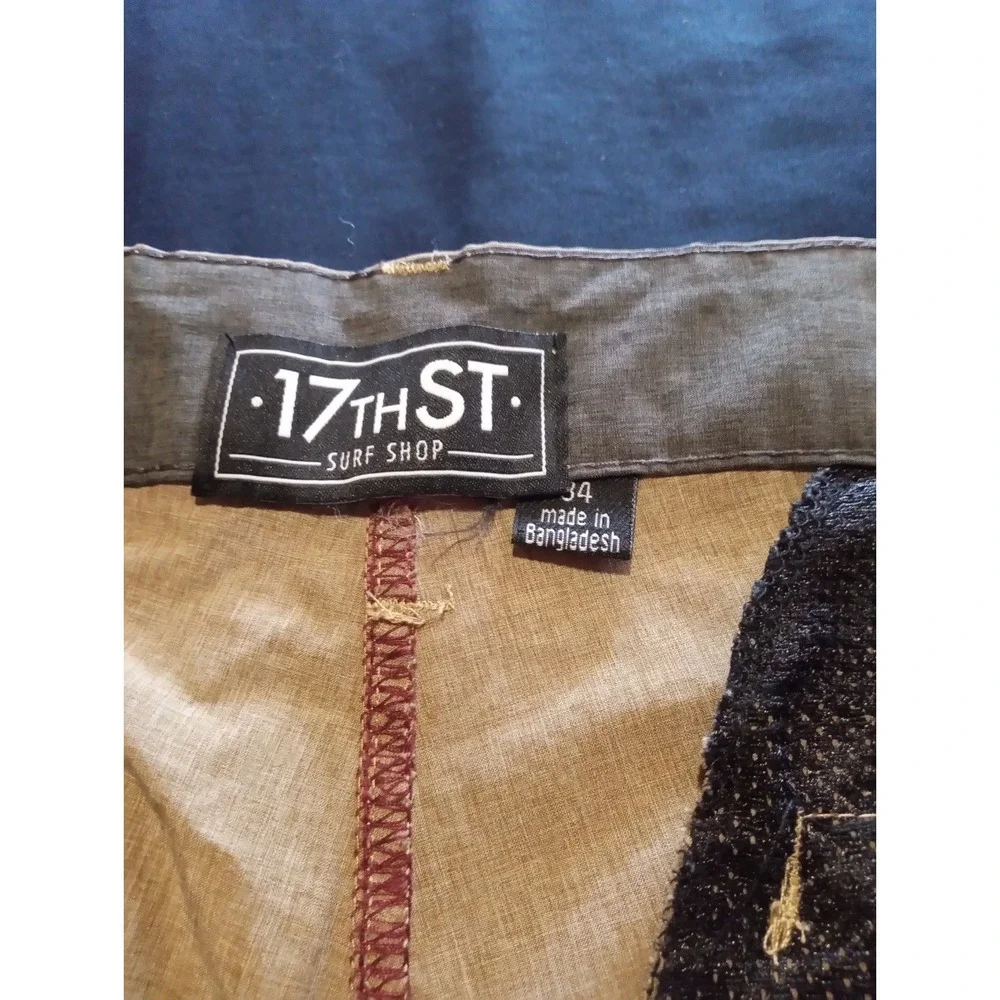 17th‎ Street Surf Shop Board Shorts Beach Swimshorts Tan Mens Size 34